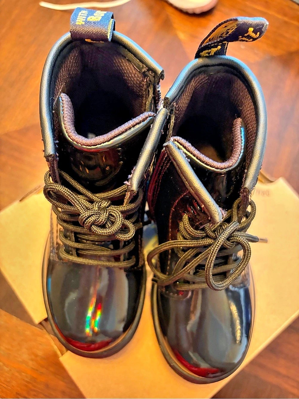 Dr. Martens 1460 T Black Combat Boots Girls US 9